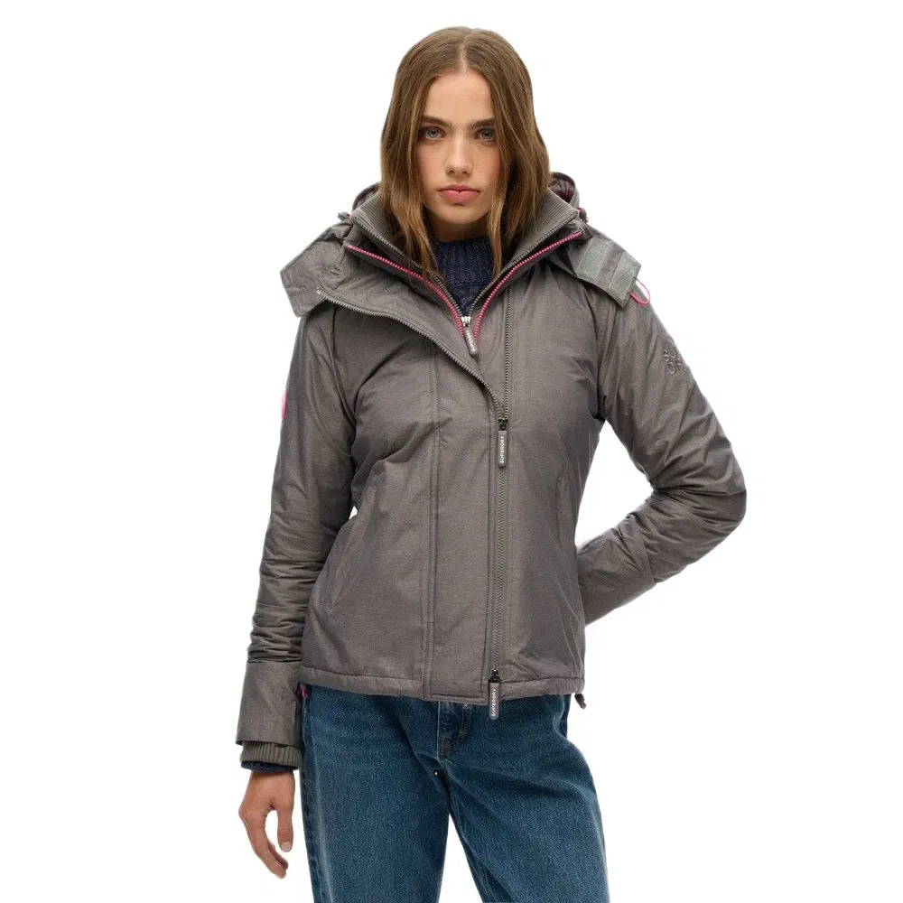 Женская куртка-ветровка с принтом Pop Arctic Superdry, Grey