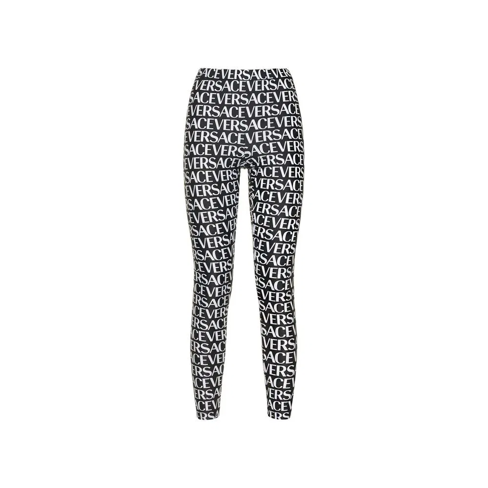 Женские леггинсы с высокой посадкой Versace, Black