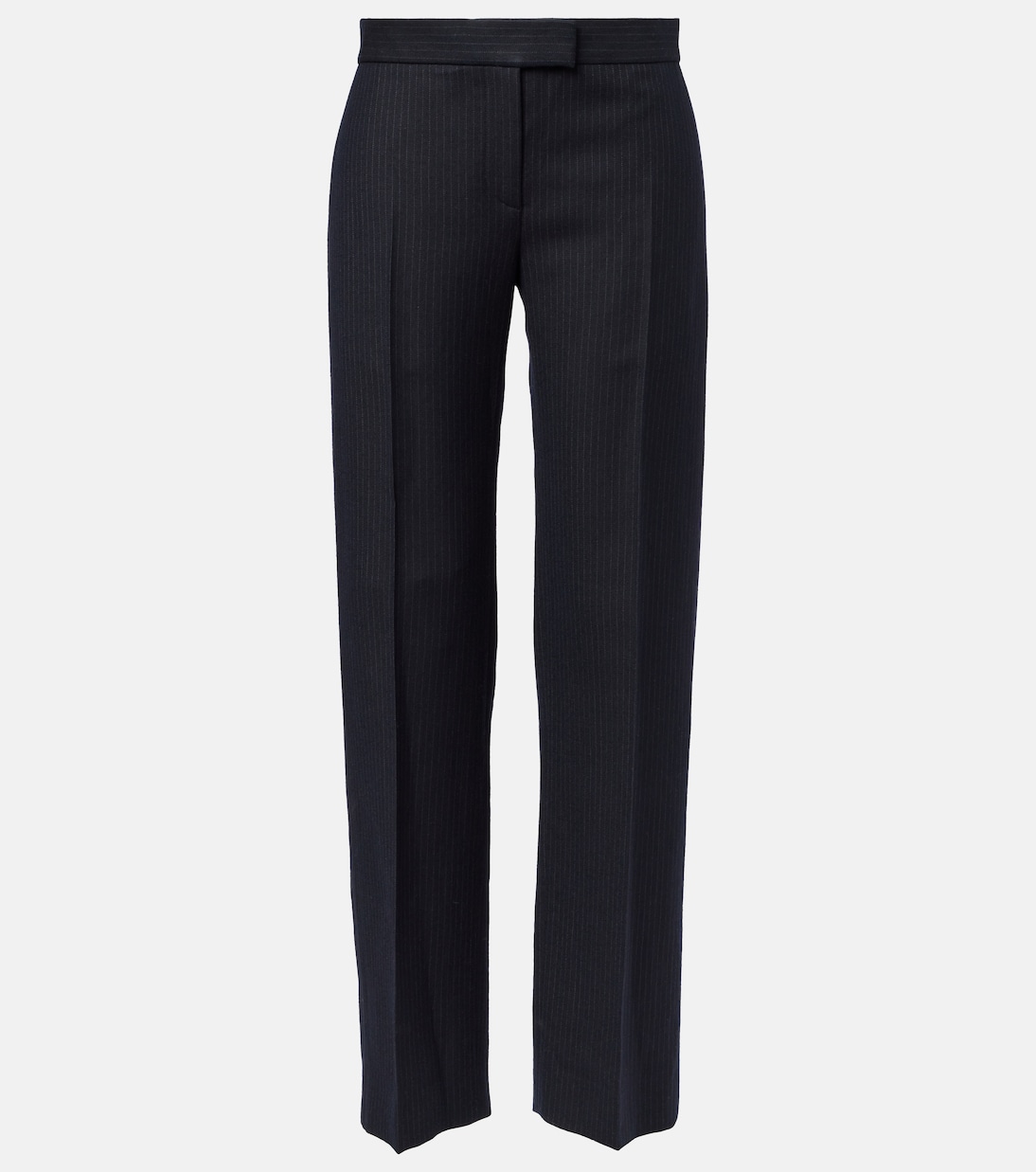 

Прямые брюки Lenn из шерстяной смеси в тонкую полоску Khaite, Dark Navy