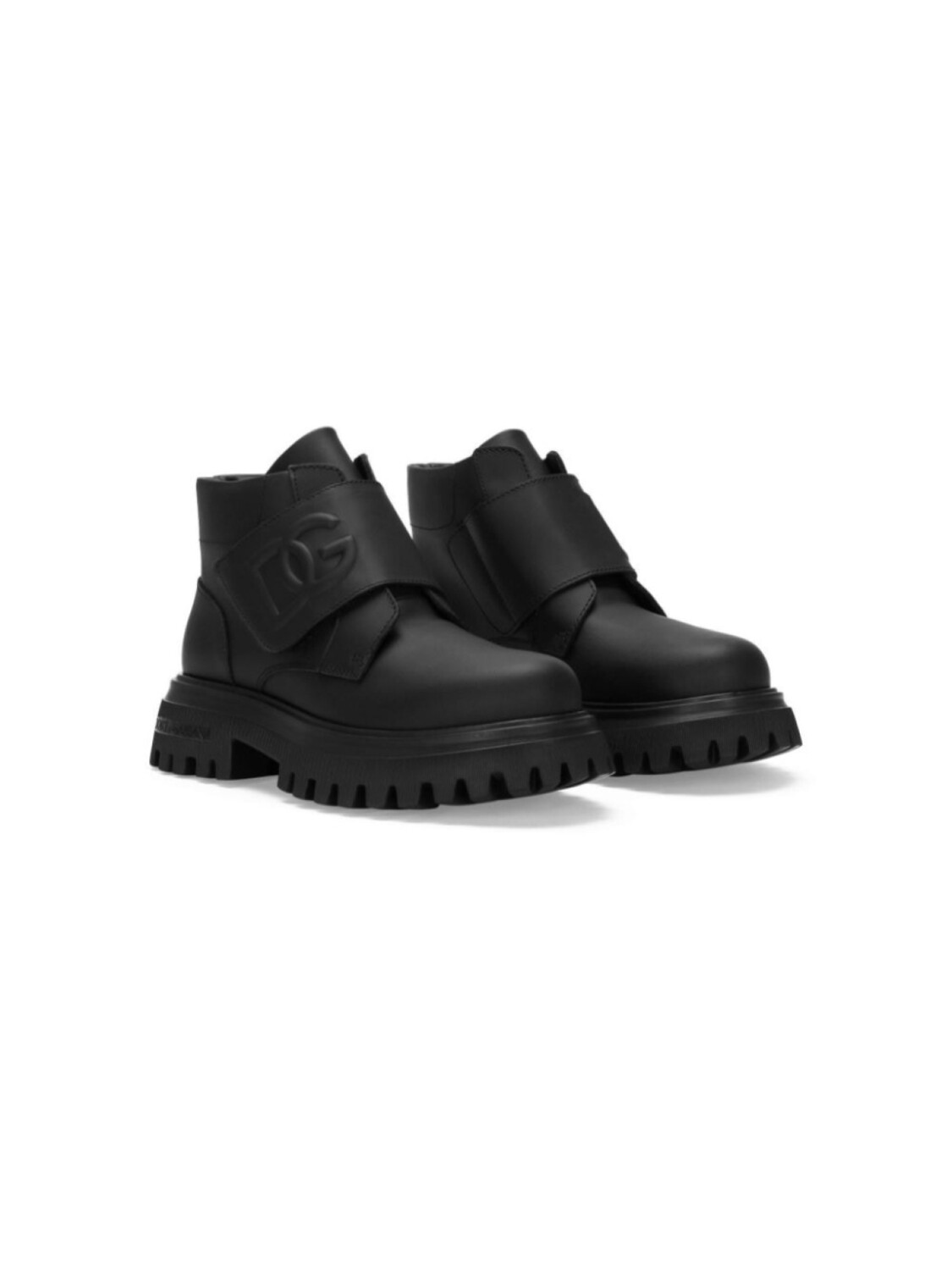 

Dolce & Gabbana Kids ботинки с тисненым логотипом, черный