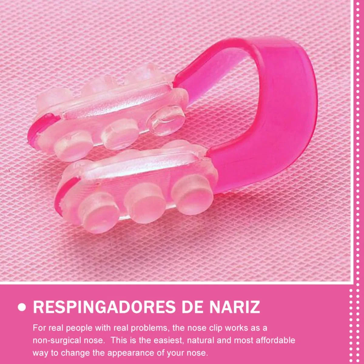 Набор для коррекции носа, 10 шт, SEWACC, 4.2 x 2.9 x 2 см, Розовый — фото 3