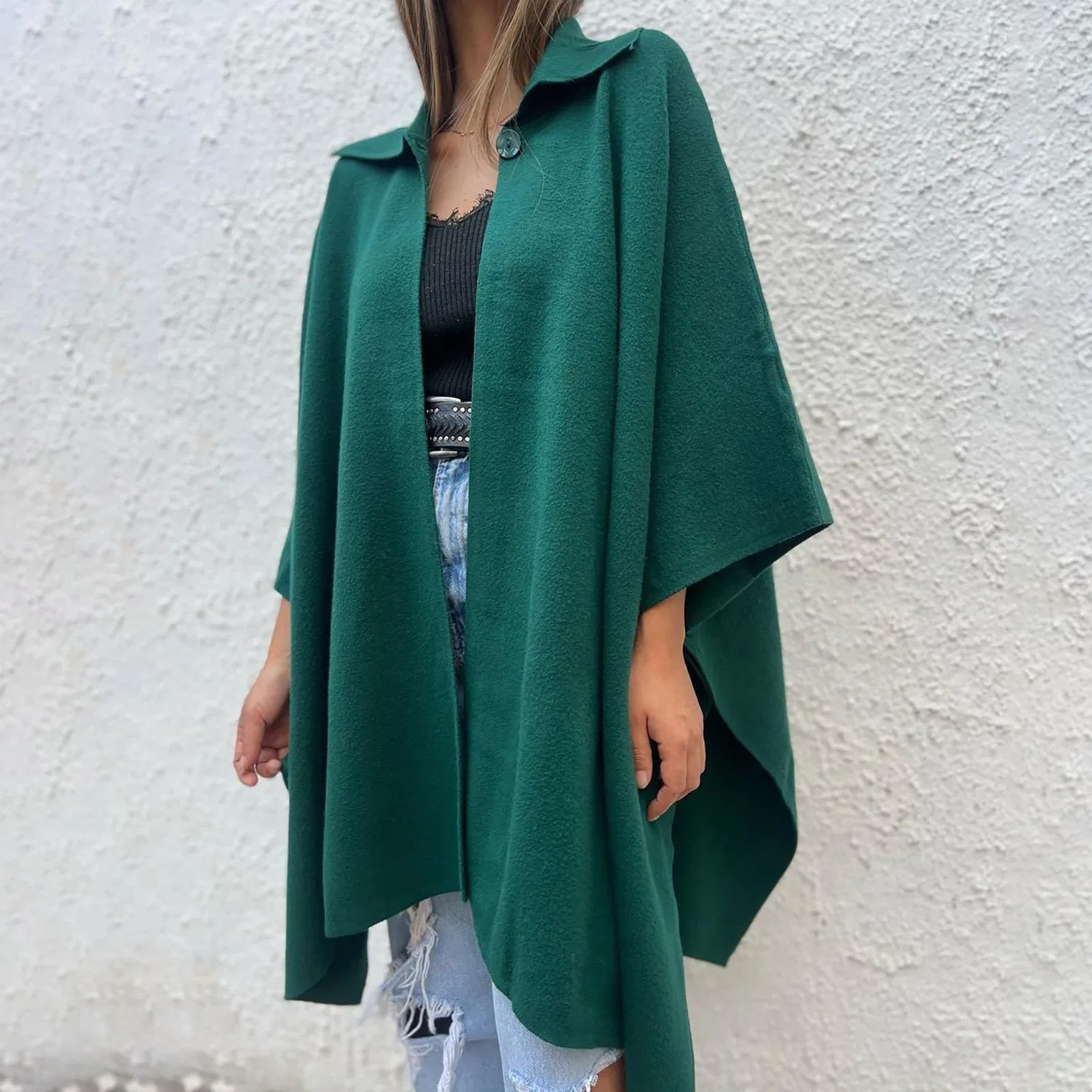 Женская ветровка длинная непромокаемая зимняя Black, green — фото 2