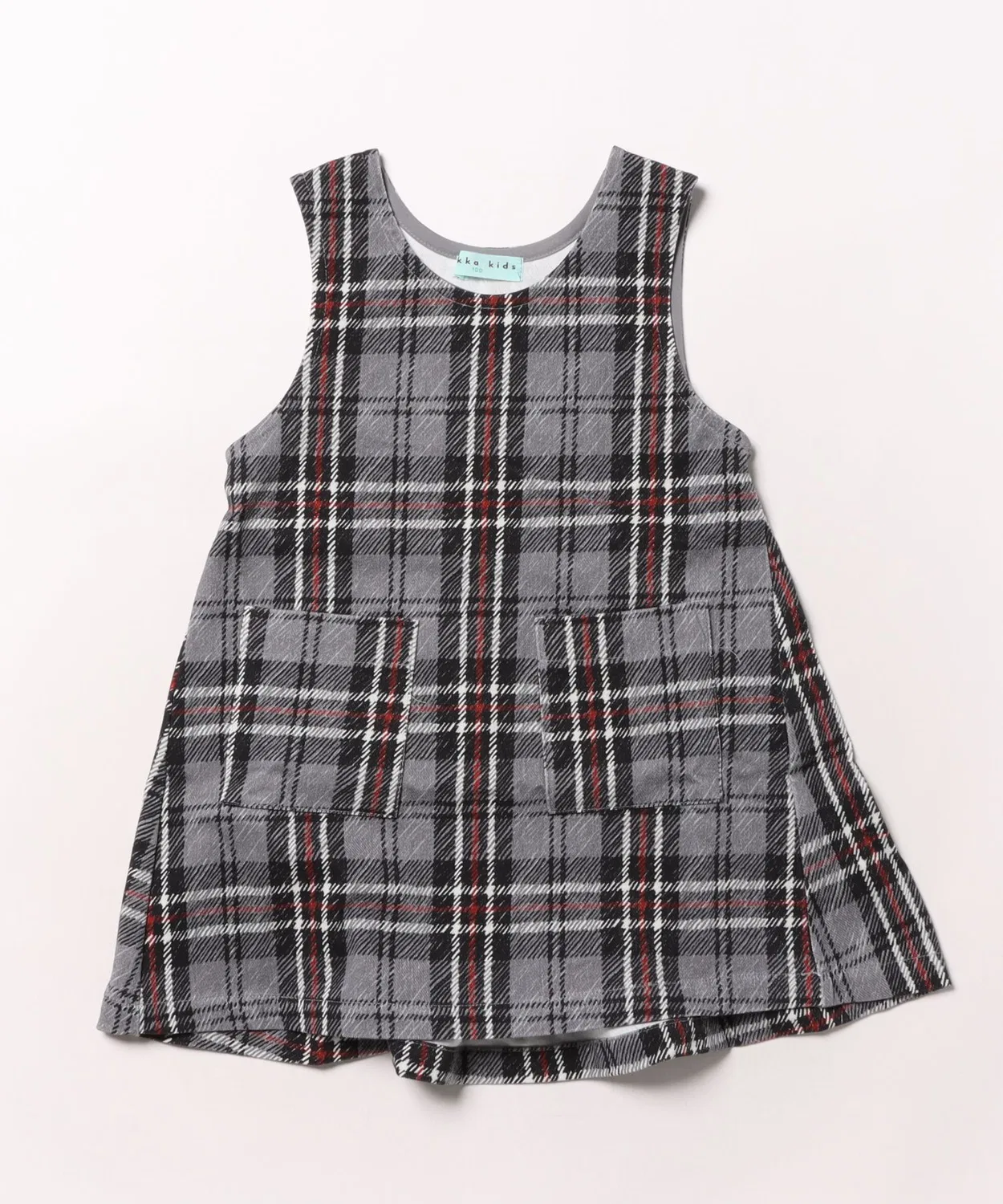 Детский джемпер-сарафан с принтом Tartan Check, модель Stretch, hakka kids, Grey