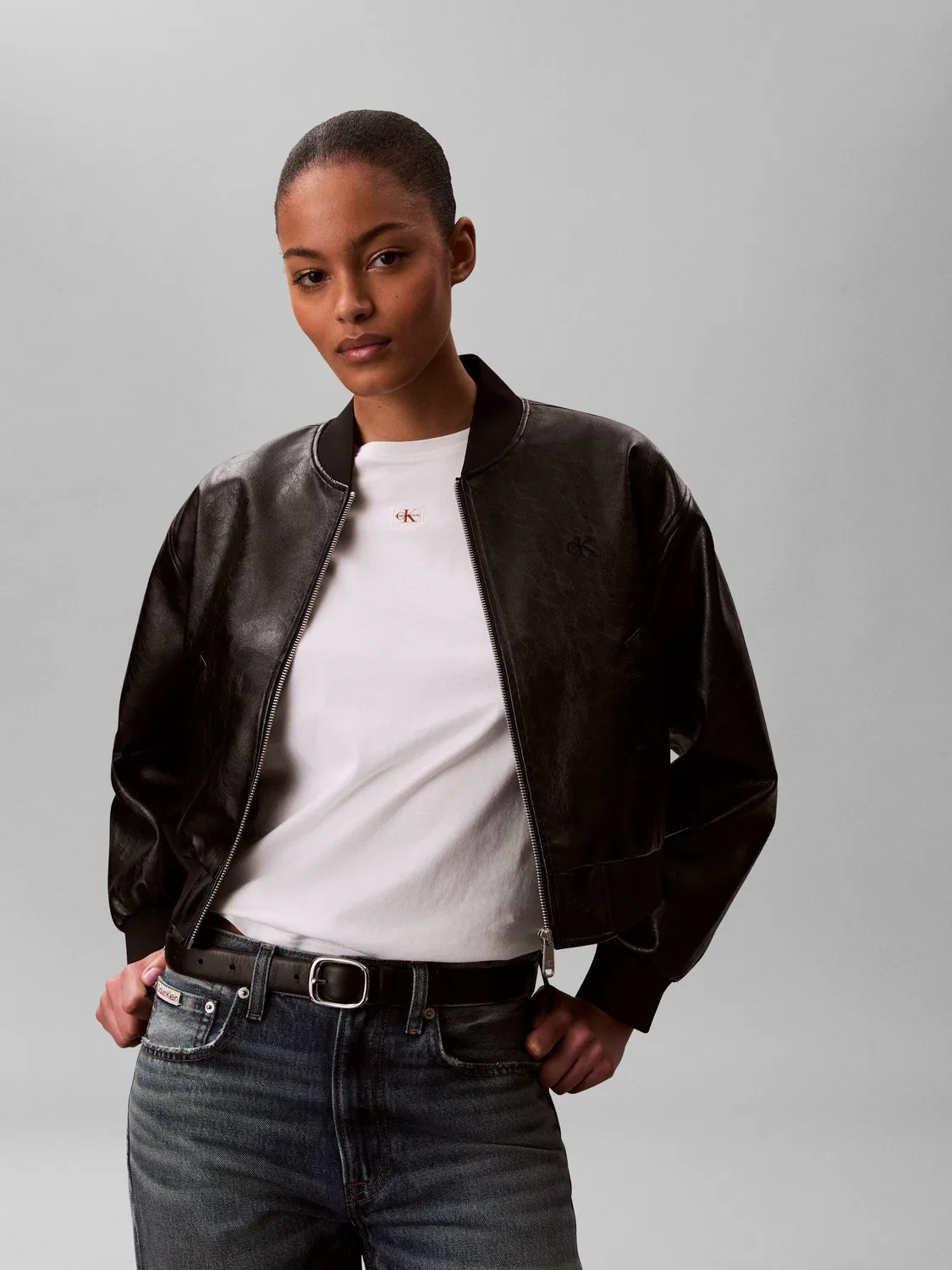 Футболка с тканым лейблом Calvin Klein, белый — фото 4