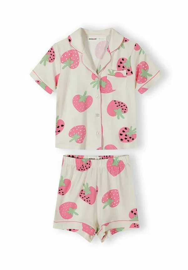 Пижамный комплект с принтом 2 Pack Set Short Sleeve Minoti cream, pink, розовый/кремовый — фото 3