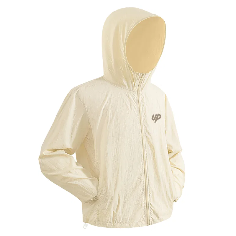 Детская солнцезащитная куртка Outdoor Sun Protection MINISO, White With Up Chest Logo — фото 3