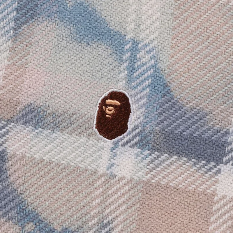 Детская рубашка с принтом для мальчиков A BATHING APE, Blue BLX — фото 3