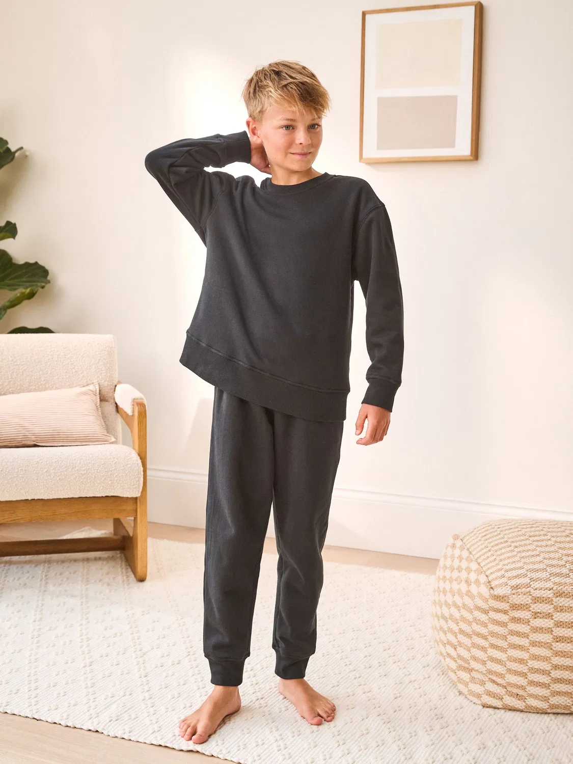 Пижама флисовая Cosy Fleece Next, черный
