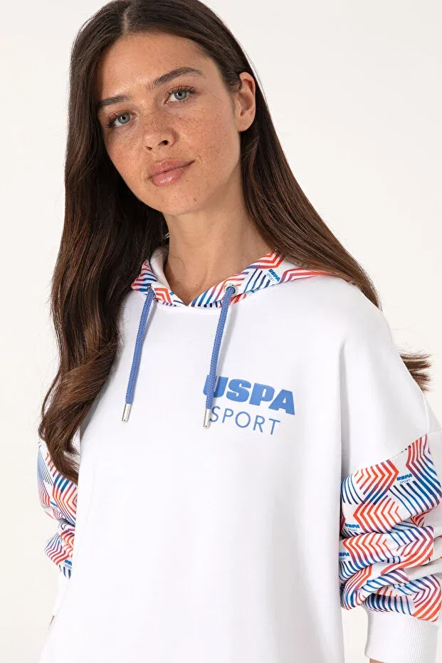 Женские свитшот с капюшоном U.S. Polo Assn., White — фото 2
