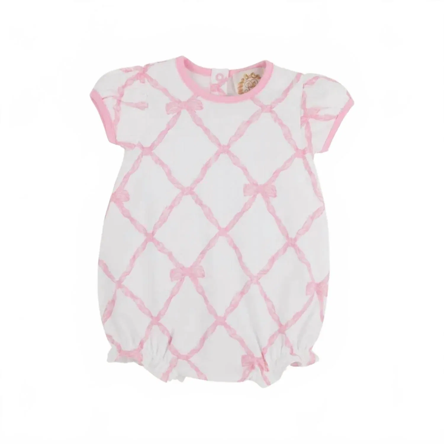 Детский боди-комбинезон для девочек с короткими рукавами Penny's Play Bubble Romper In Belle Made Bow The Beaufort Bonnet Company — фото 2