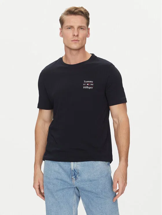 Футболка regular fit Stack Tommy Hilfiger, темно-синий