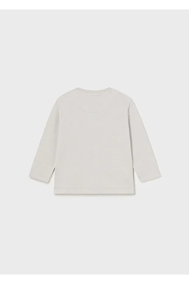 Детская футболка для новорожденных с длинным рукавом Mayoral, Light Gray — фото 3