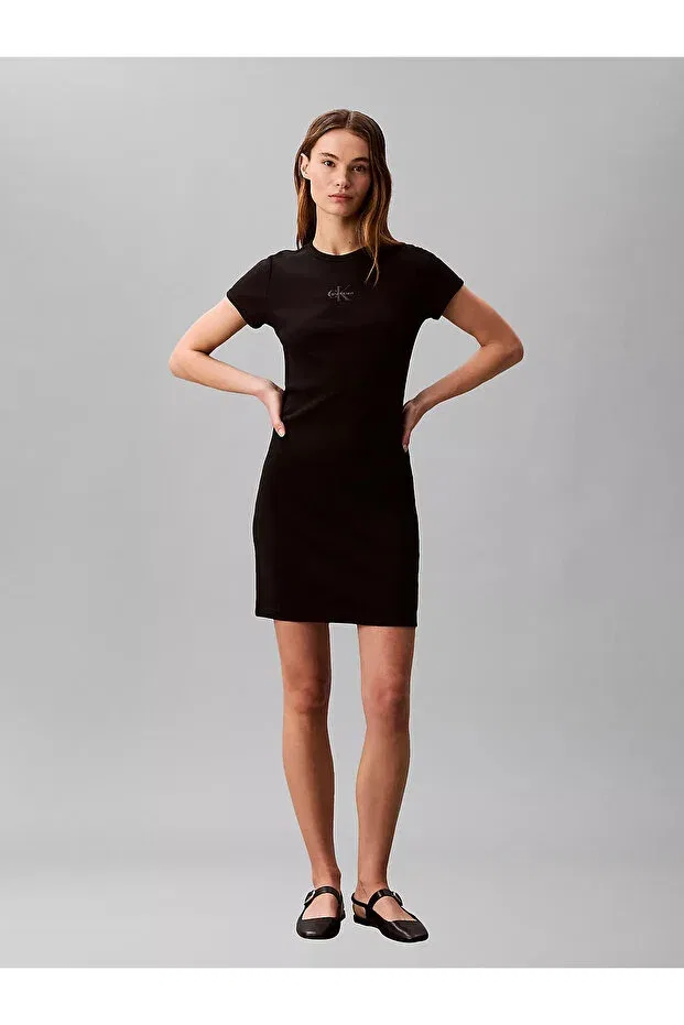 Женское платье-миди хлопковое Calvin Klein, Black