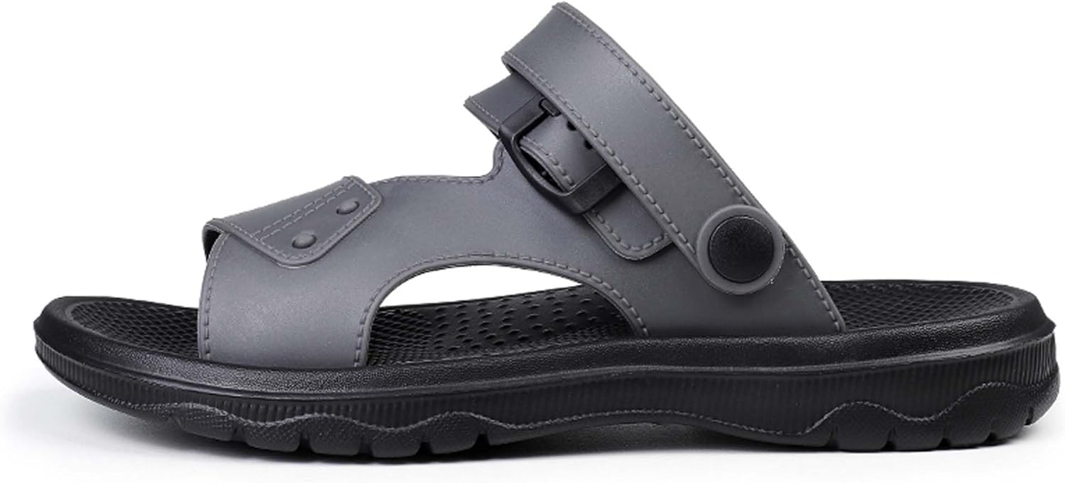 

Мужские водонепроницаемые двухсекционные спортивные сандалии для комфорта на открытом воздухе, с открытым носком для походов и повседневной носки Generic, серый