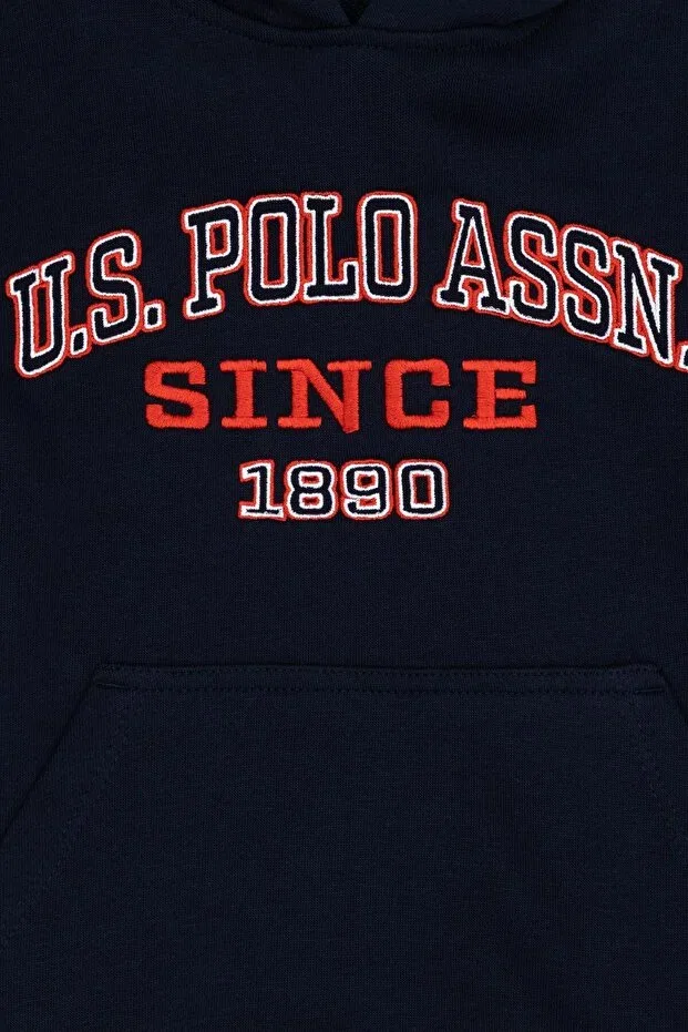 Детская толстовка для мальчиков с капюшоном U.S. Polo Assn., Navy Blue — фото 3