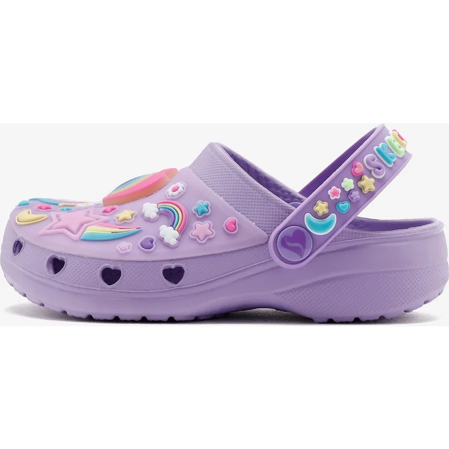 Сандалии с принтом Heart Charmer Miss Girly Skechers, Фиолетовый