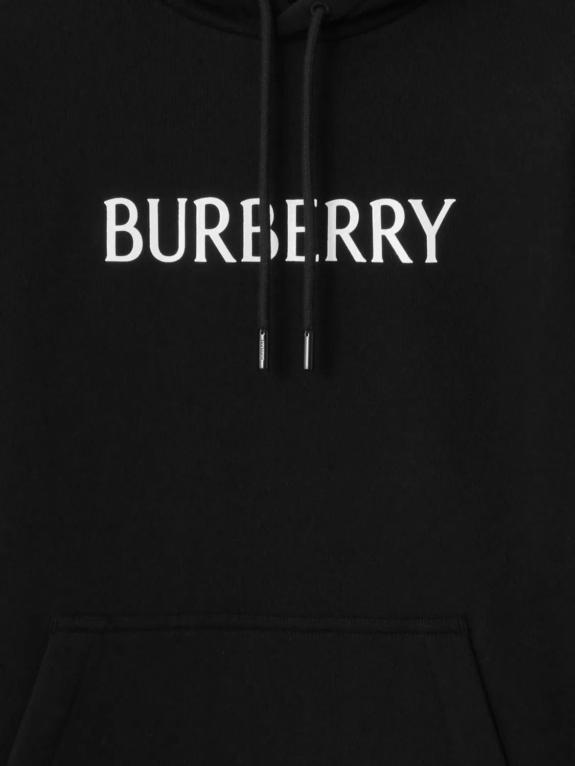 Свитшот с капюшоном и принтом логотипа Burberry, черный — фото 3