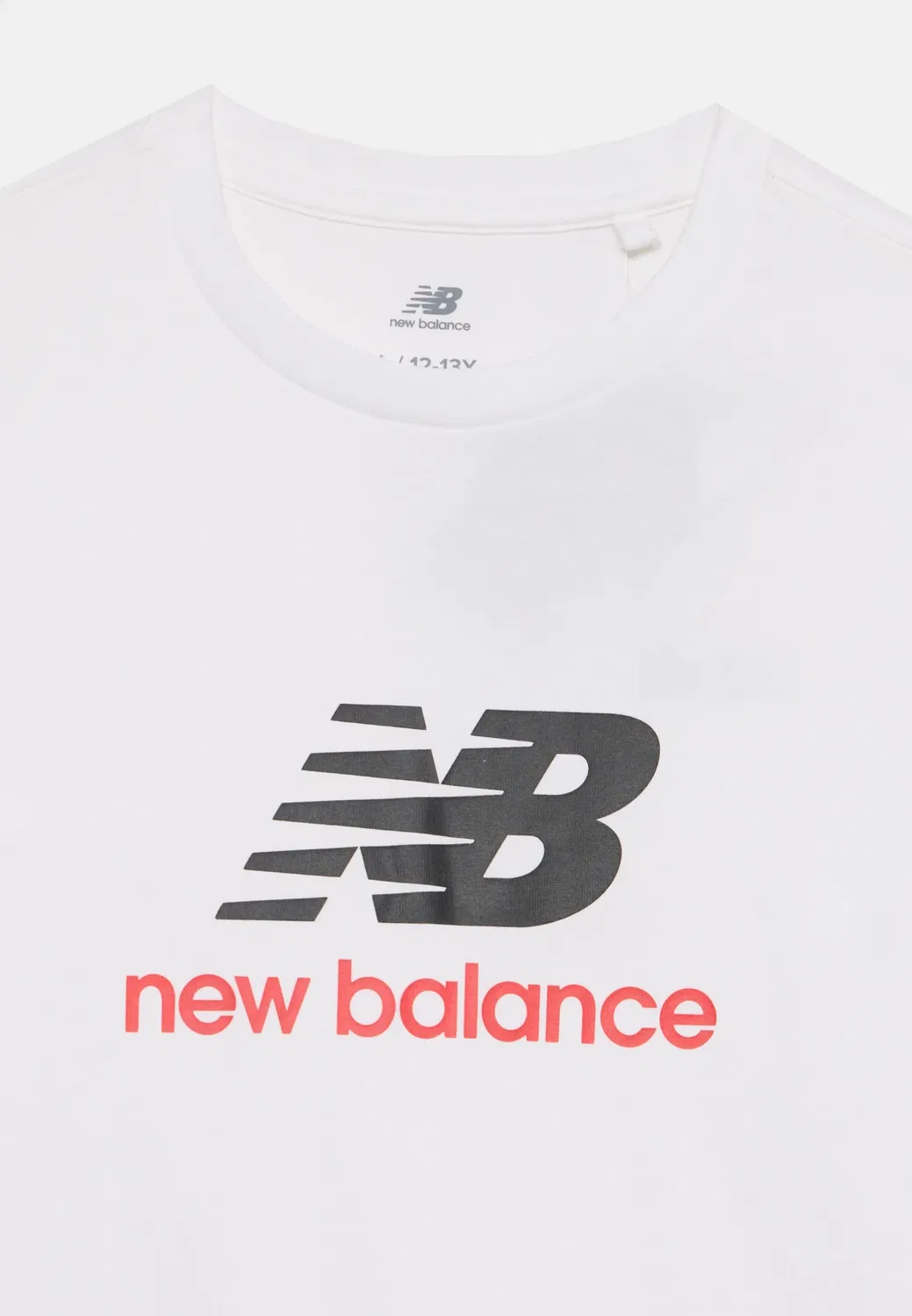 Футболка с длинными рукавами и логотипом Stacked New Balance, Bright White — фото 4