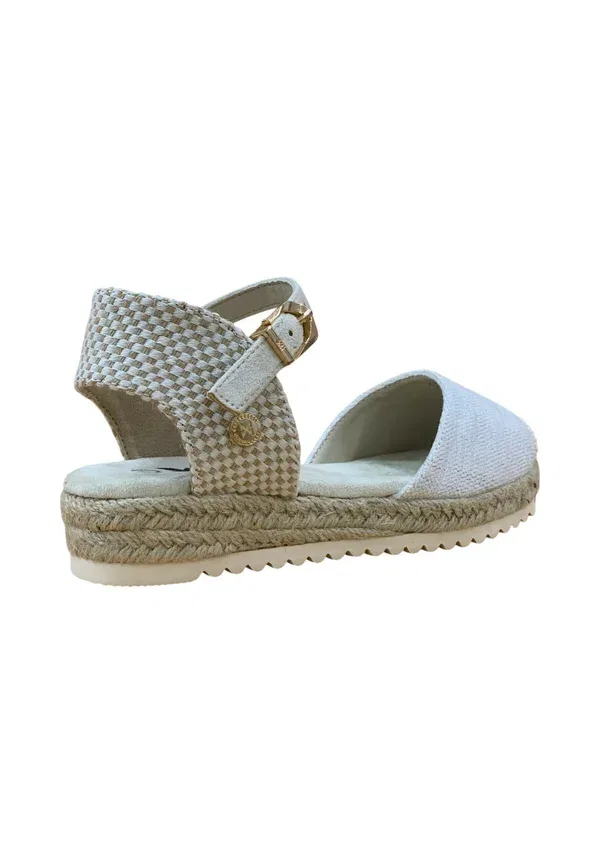 Балетки с ремешком на щиколотке Textile ankle strap ballet pumps Xti бежевый — фото 3