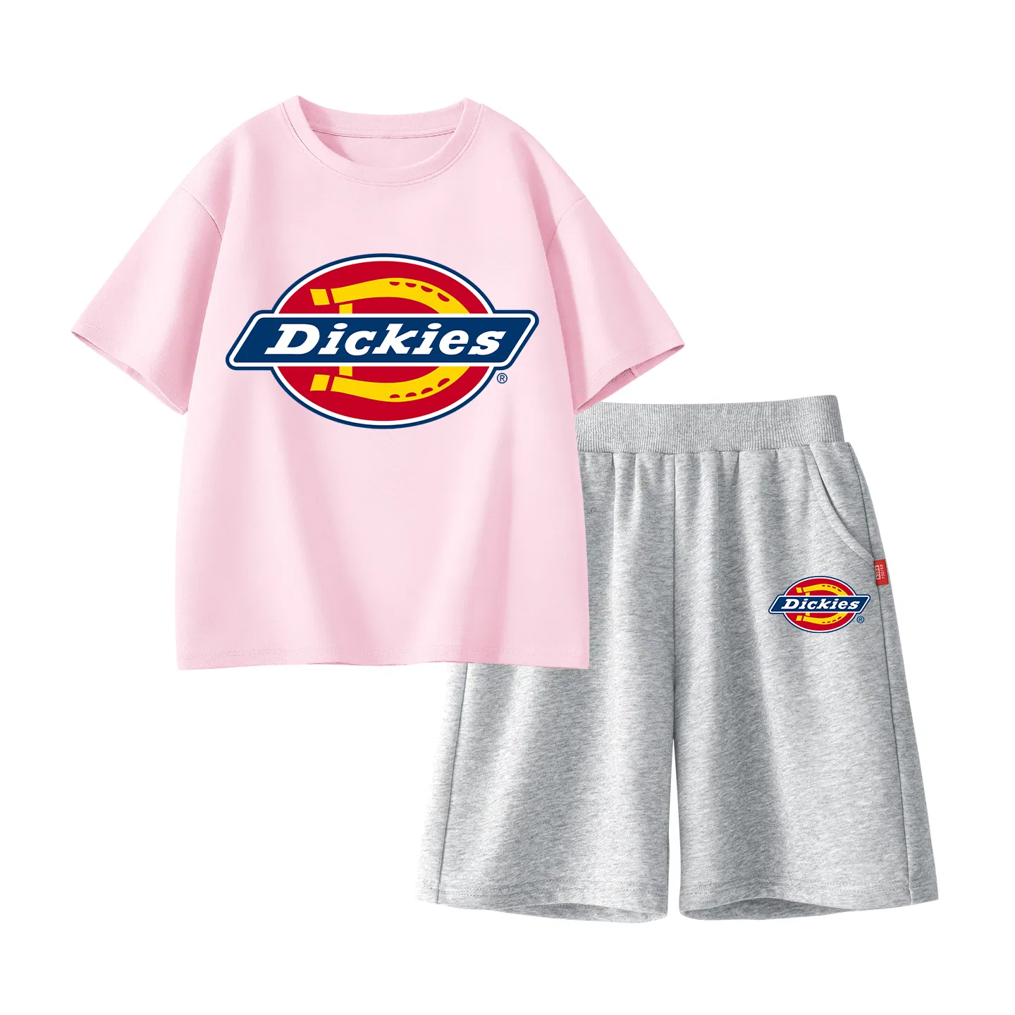 Детский спортивный комплект с круглым вырезом Dickies, Standard Pearl Powder+Standard K Gray