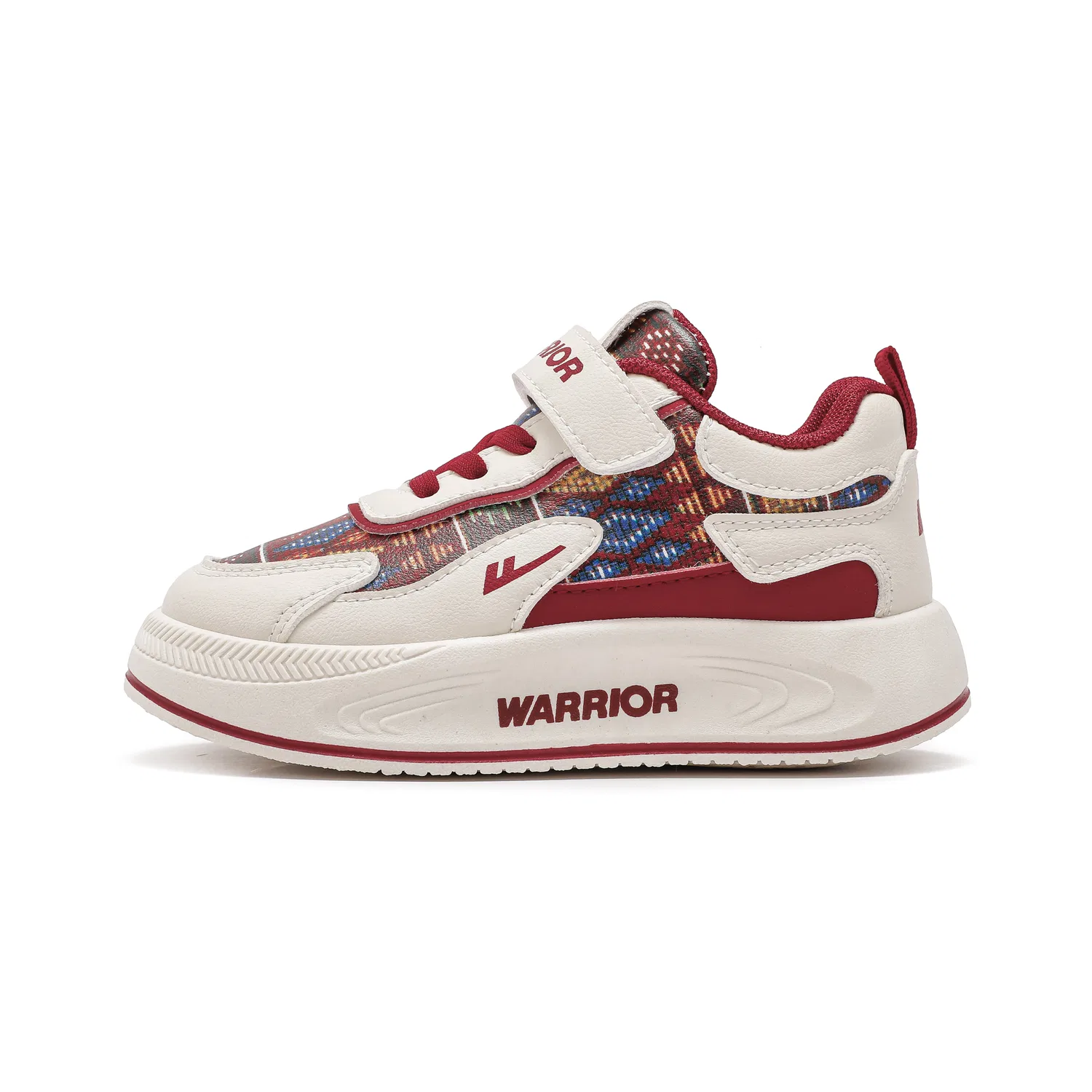 Детские повседневные кроссовки с синтетической кожей Beige Red WARRIOR