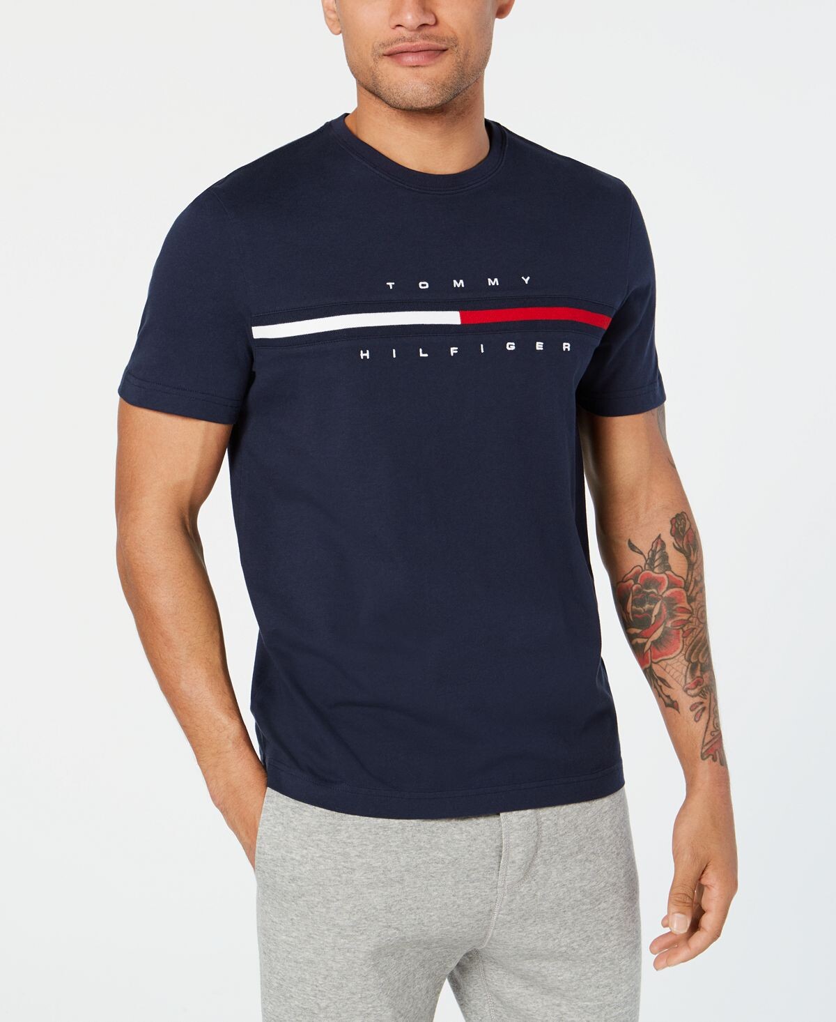 

Мужская футболка с коротким рукавом big & tall tino с логотипом Tommy Hilfiger, мульти, Черный, Мужская футболка с коротким рукавом big & tall tino с логотипом Tommy Hilfiger, мульти