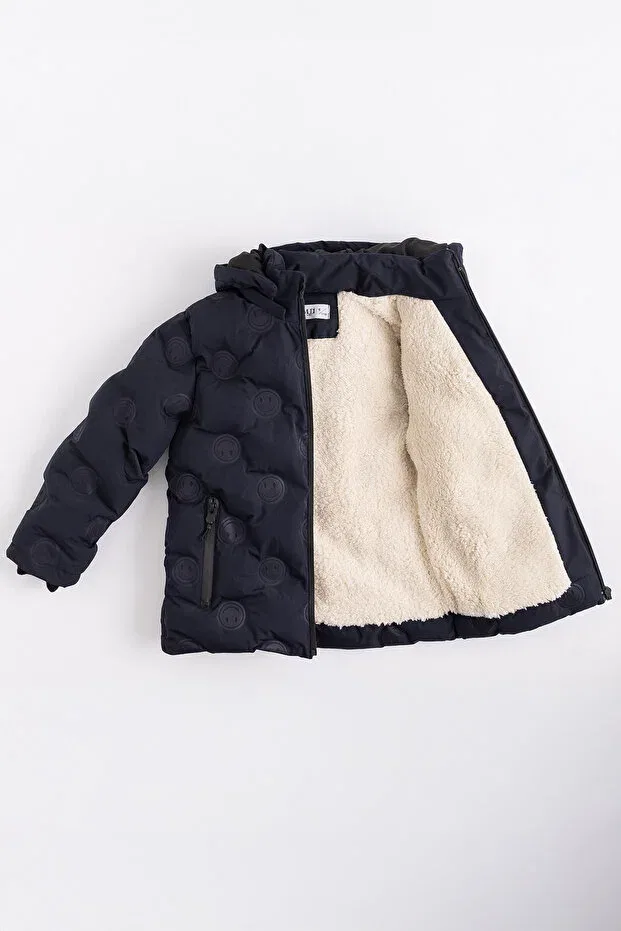 Детское пальто для девочек с принтом Enucuzburası, Navy Blue — фото 2