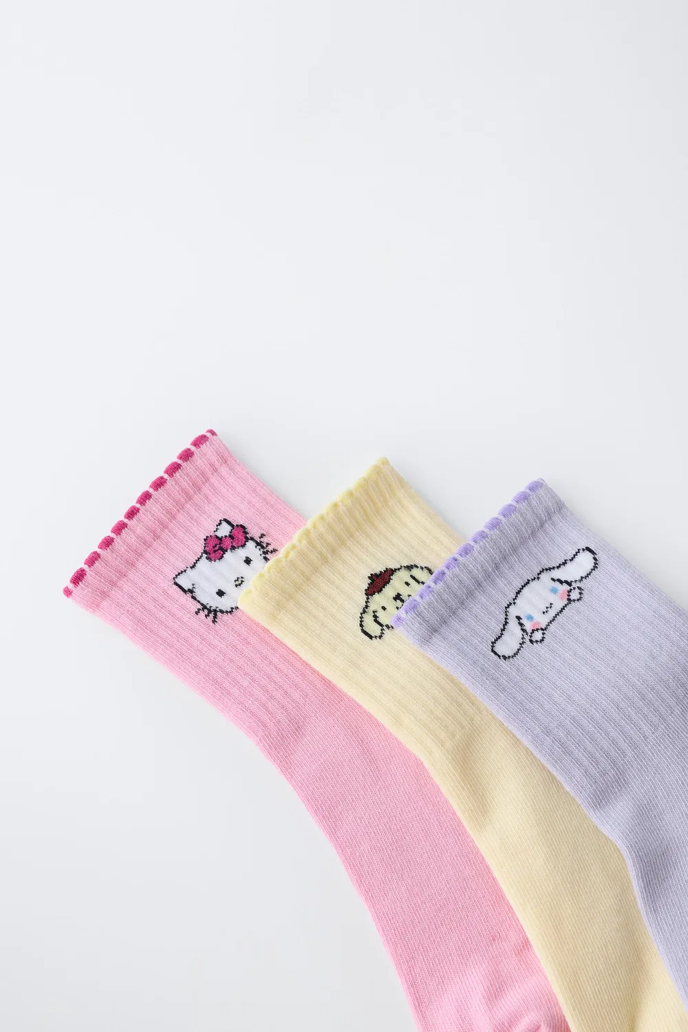 Набор из 3 носков средней высоты с изображением Hello Kitty и друзей Sanrio ZARA, Multicoloured — фото 3