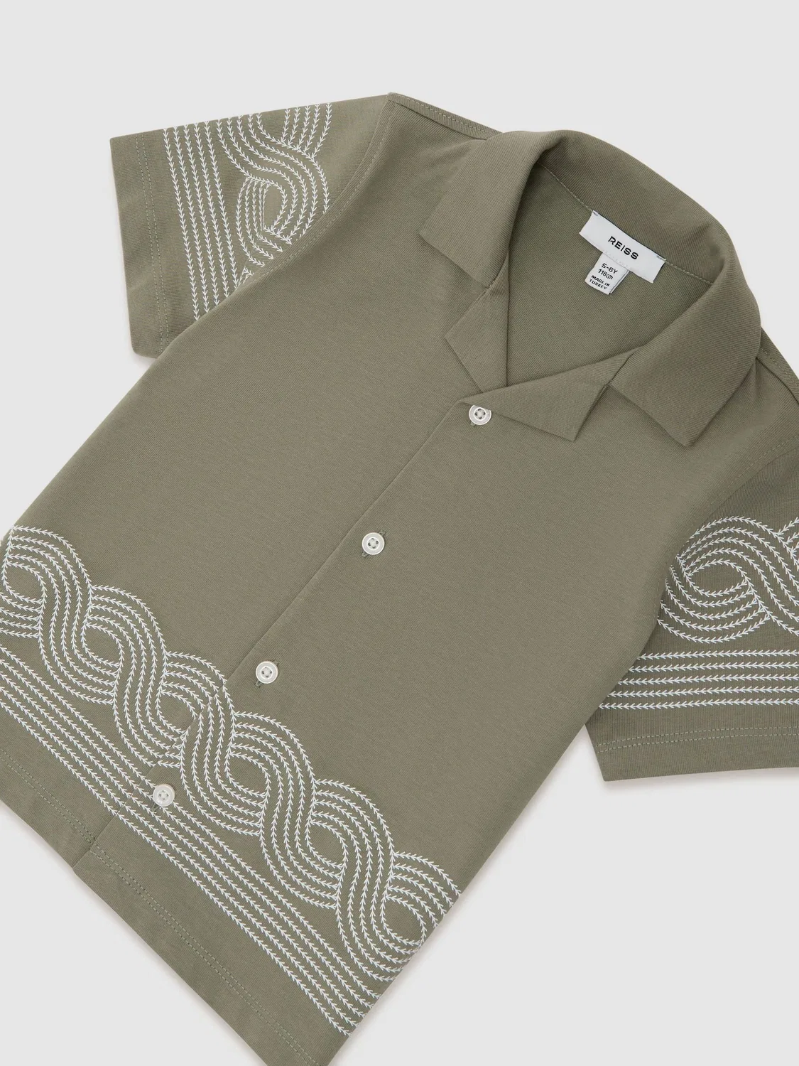 Рубашка Арден Reiss, Sage Green/White — фото 3