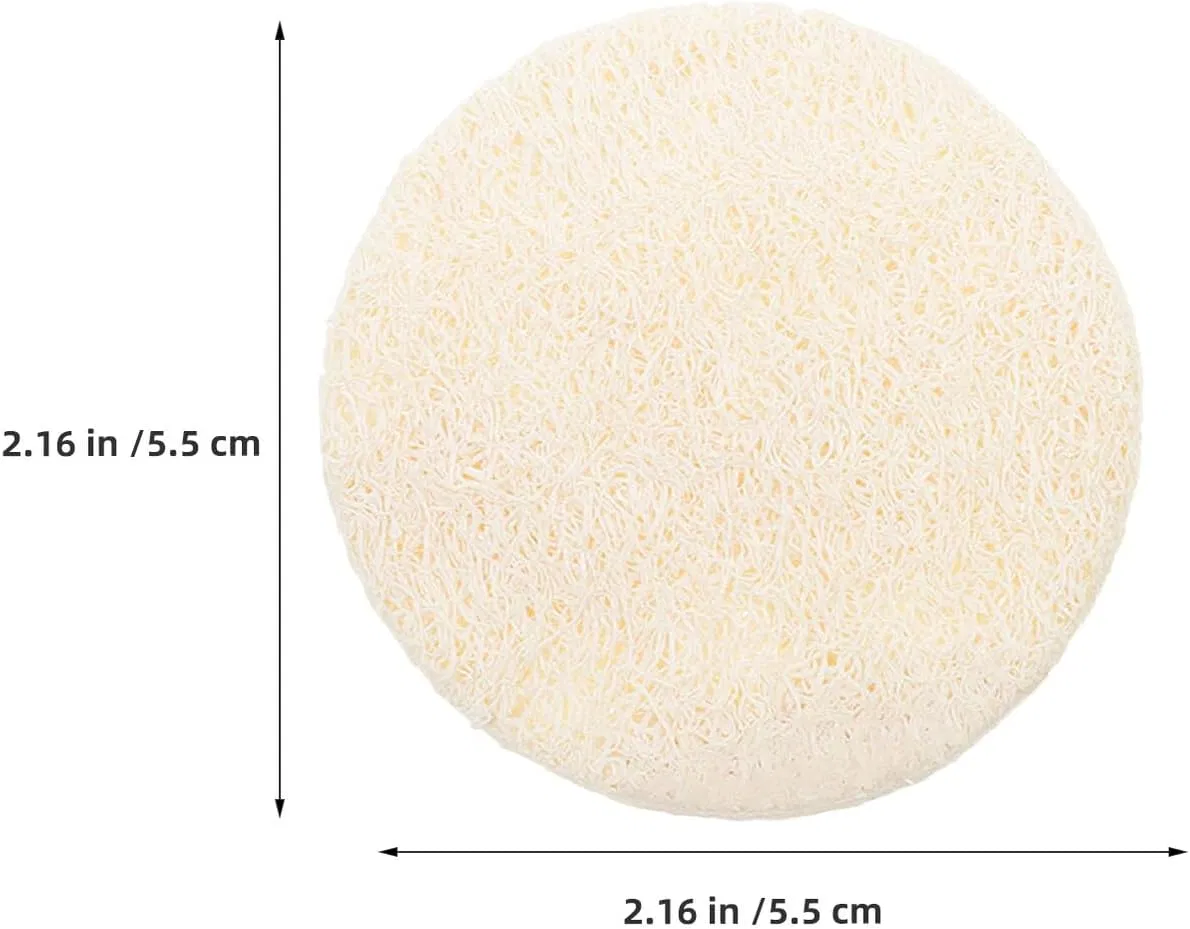 Пилинг-подушечки из люфы, MAGICLULU, 50 шт, 5,5x5,5x0,1 см, Beige — фото 2
