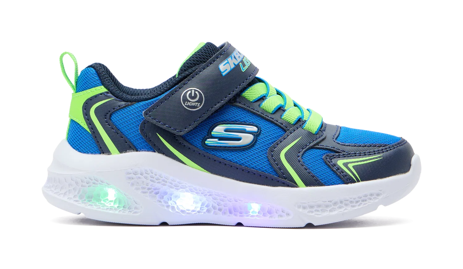 Детские полуботинки с подсветкой Skechers Crater Lights, синий