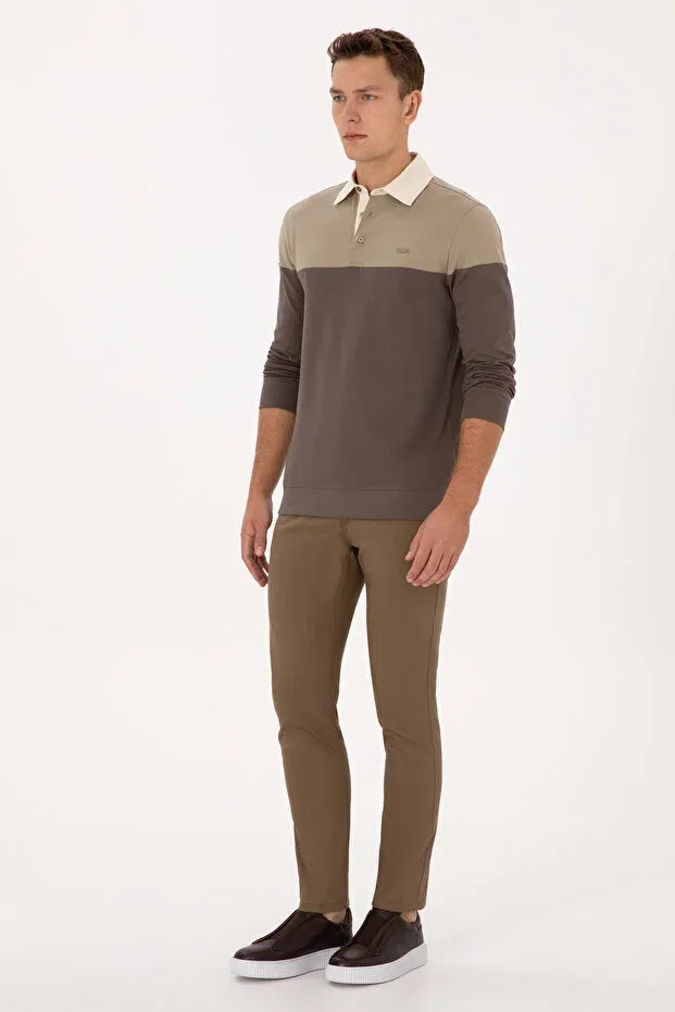 Мужские брюки-чинос из хлопка U.S. Polo Assn., Khaki — фото 3