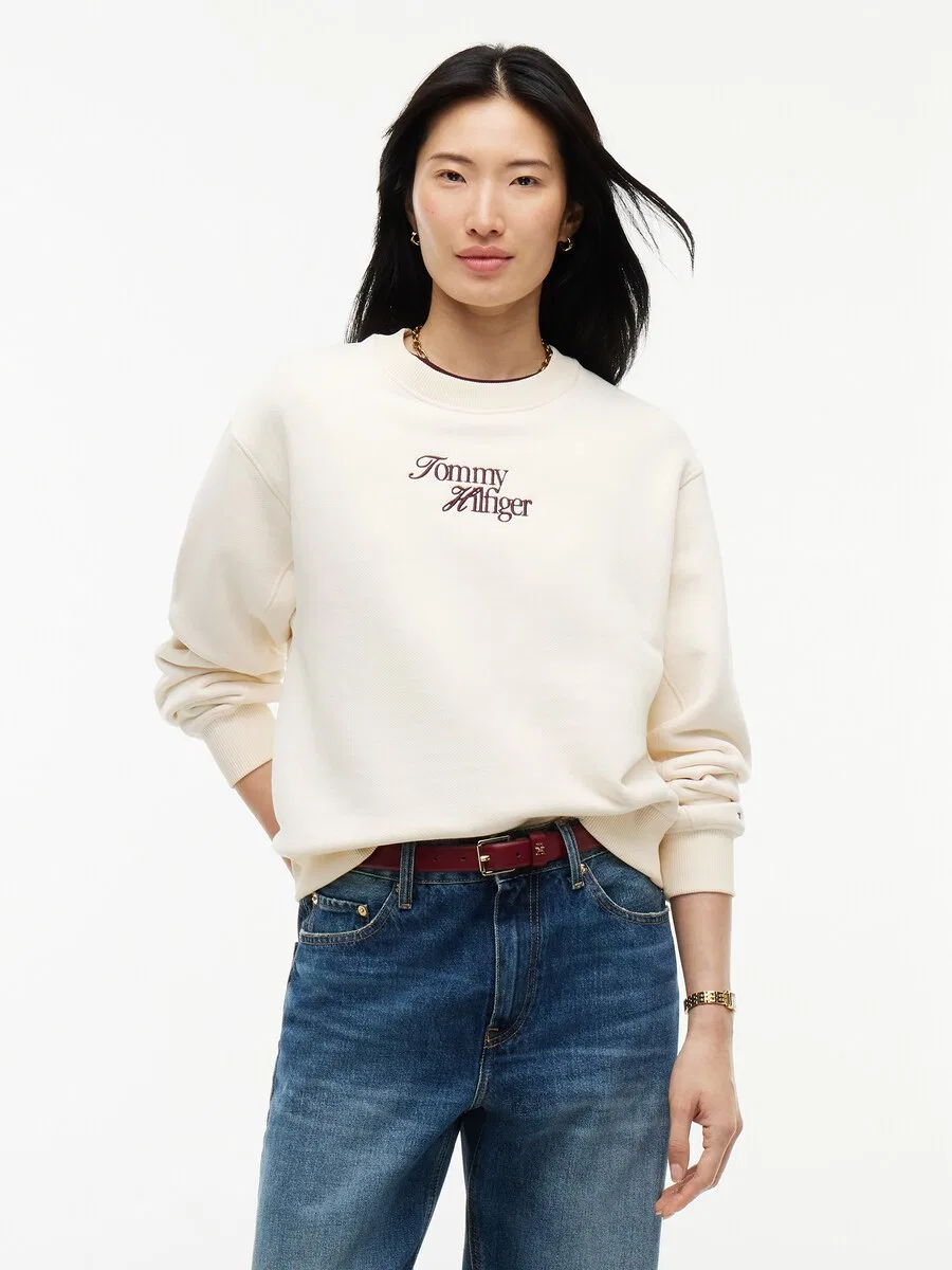 Толстовка TOMMY HILFIGER светло-бежевого цвета — фото 2