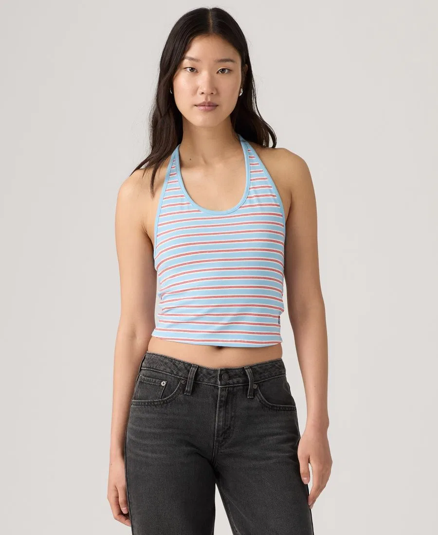 Топ с галстуком-завязкой сзади Ella Levi's, Blue Stripe