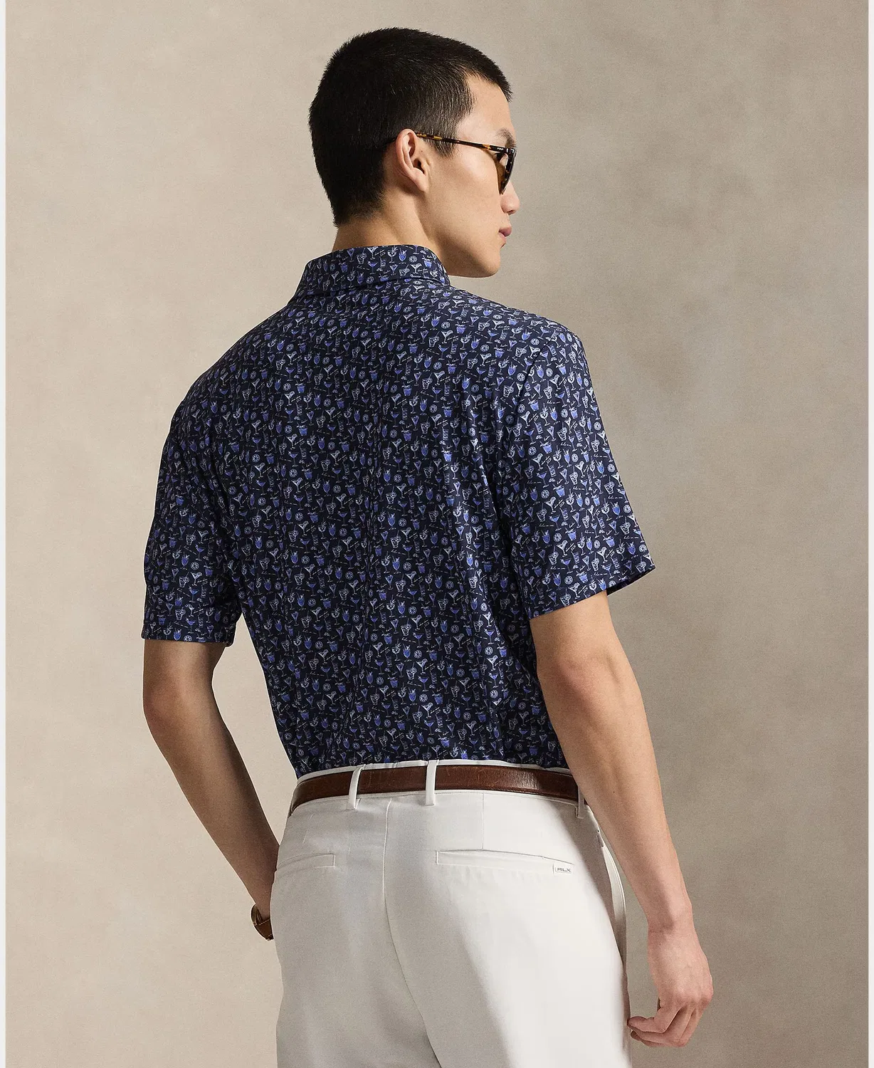 Мужская поло-рубашка Ralph Lauren Classic Fit, темно-синяя. — фото 2