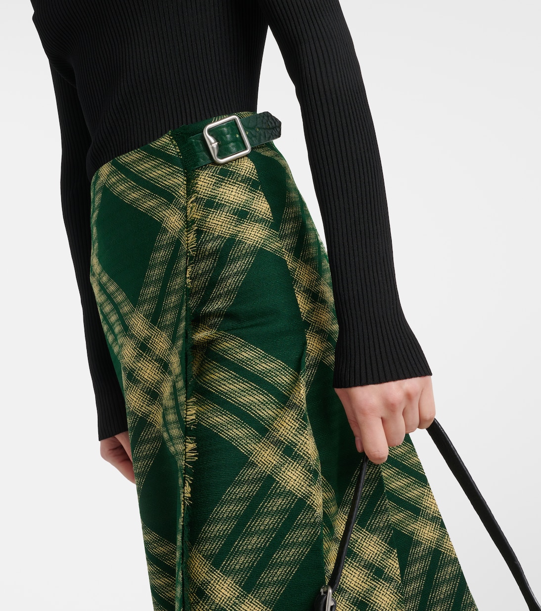 Юбка Burberry, женская, шерстяная, клетчатая, Primrose Ip Check, коричневый — фото 4