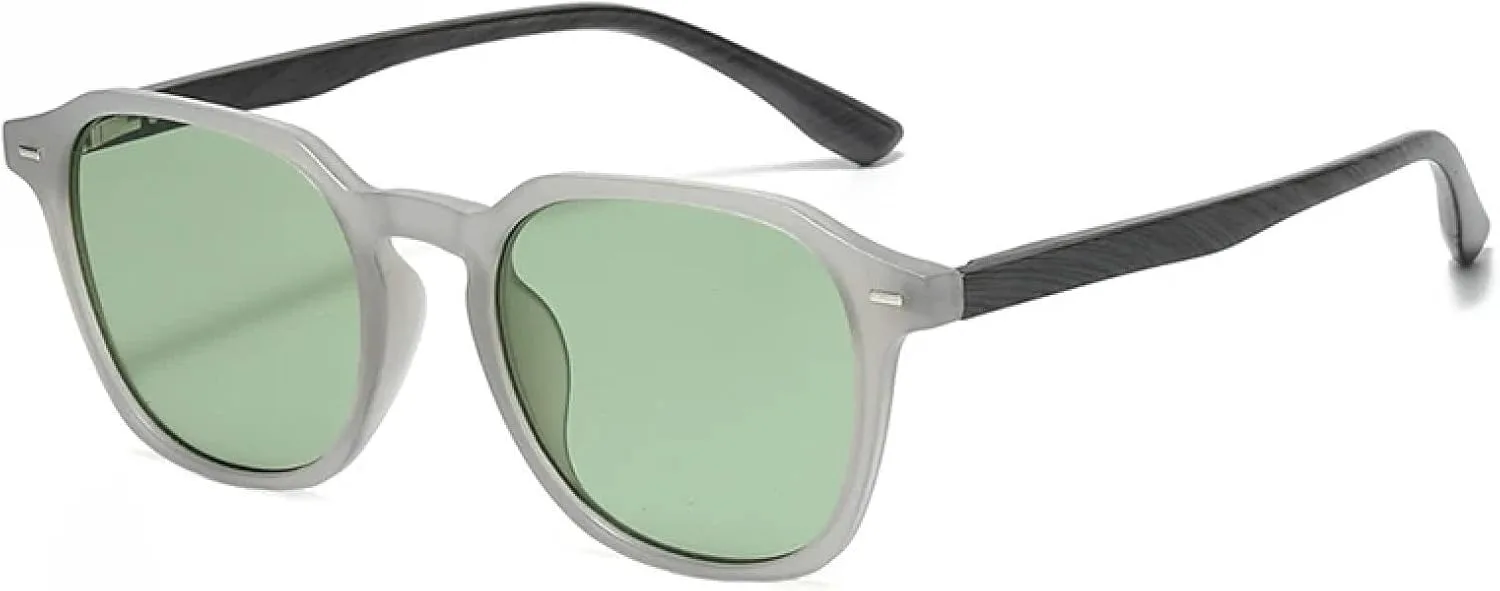 

Солнцезащитные очки с защитой от УФ-излучения UV400 для женщин и мужчин | С отделкой под дерево | Для занятий спортом на открытом воздухе DSVIGF, Matte Grey Green