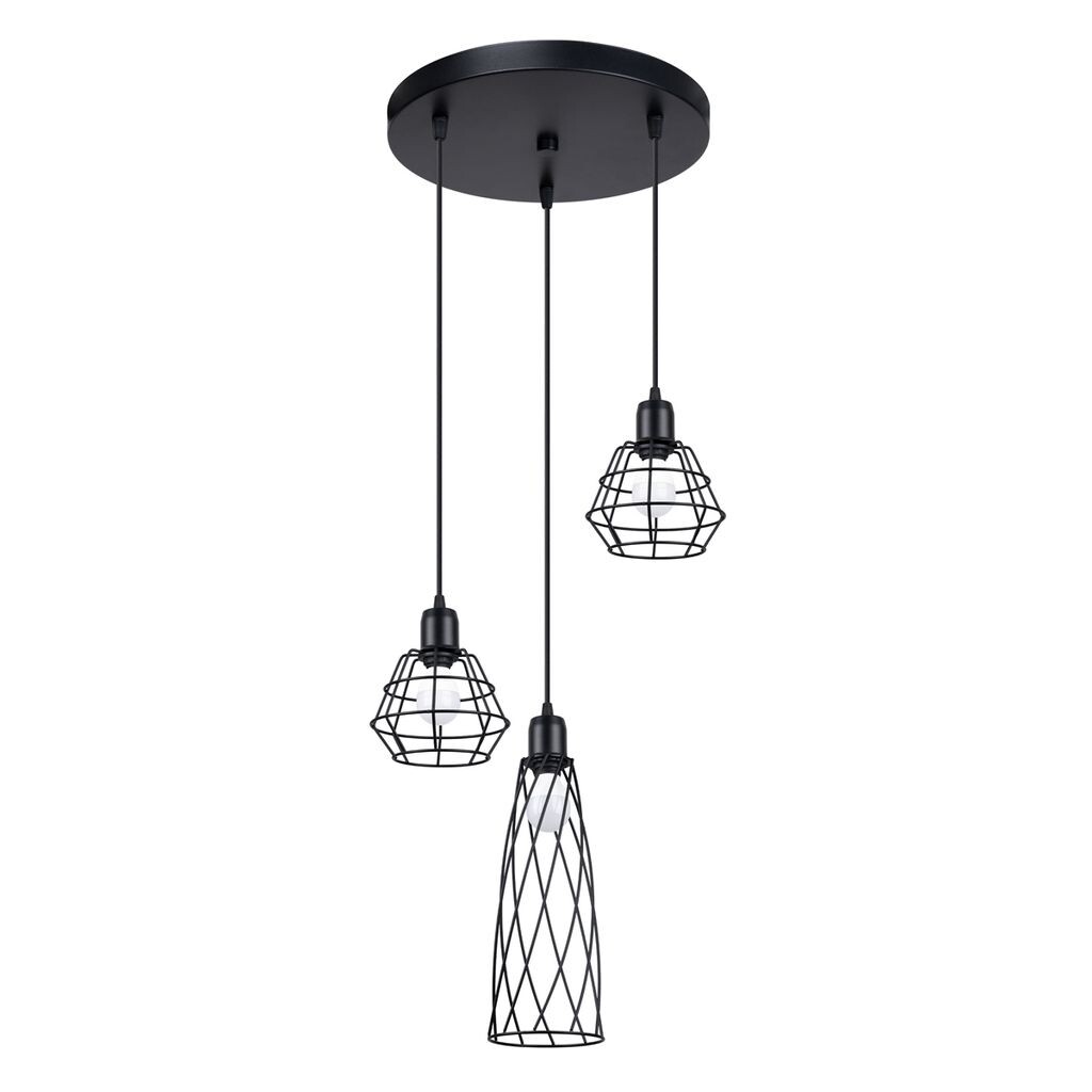 

Подвесной светильник SUBA 3P черный 3xE27 15W сталь 120x38x38см Sollux Lighting