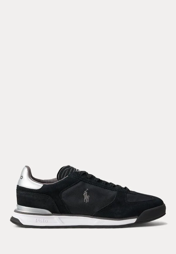 Кроссовки varick из замши и оксфордской кожи Polo Ralph Lauren, Black/Grey/Silver-Colours