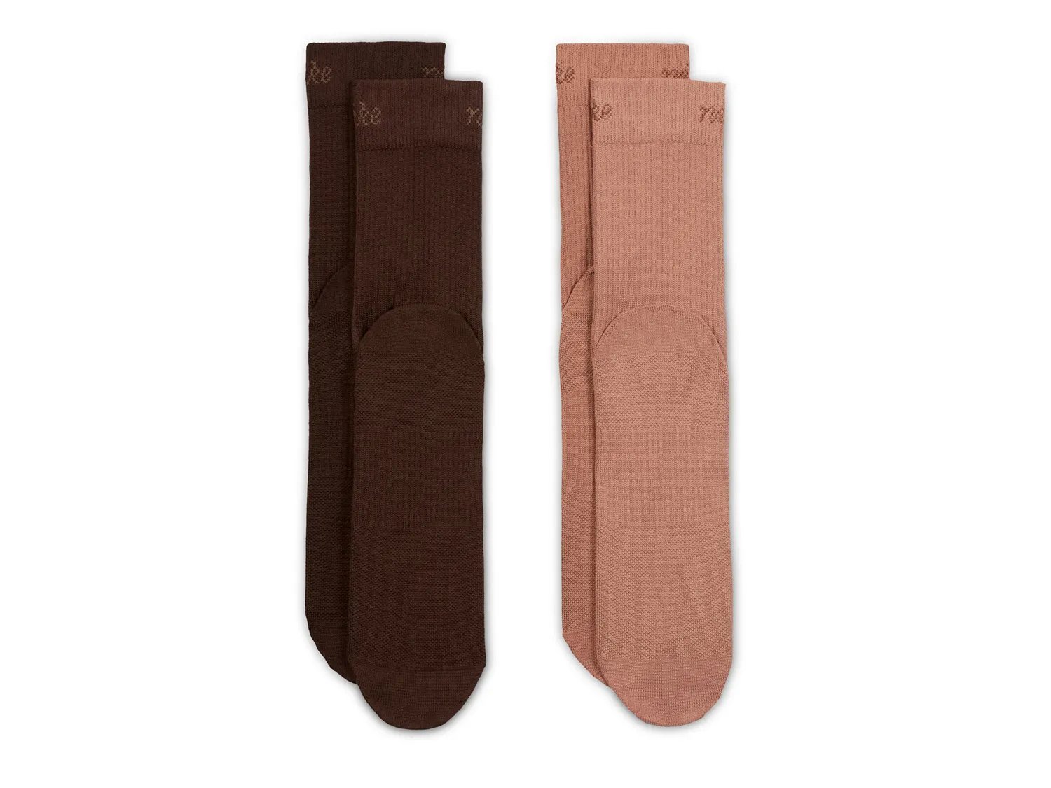 Носки Nike Everyday Plus Lightweight Women's Crew Socks - 2 Pack, темно-коричневый/коричневый — фото 3