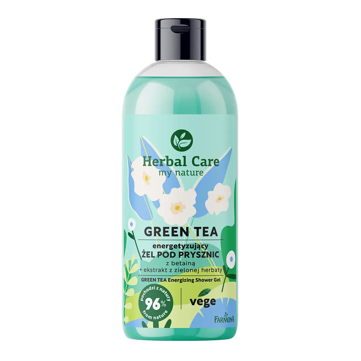 

Бодрящий гель для душа с бетаином Herbal Care Green Tea, 500 мл