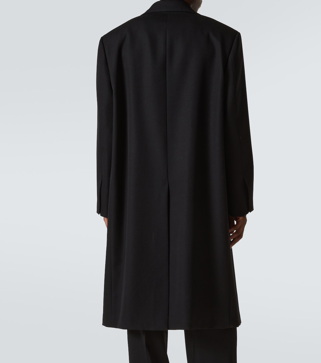 Шерстяное пальто с шелковой отделкой Jil Sander, черный — фото 4