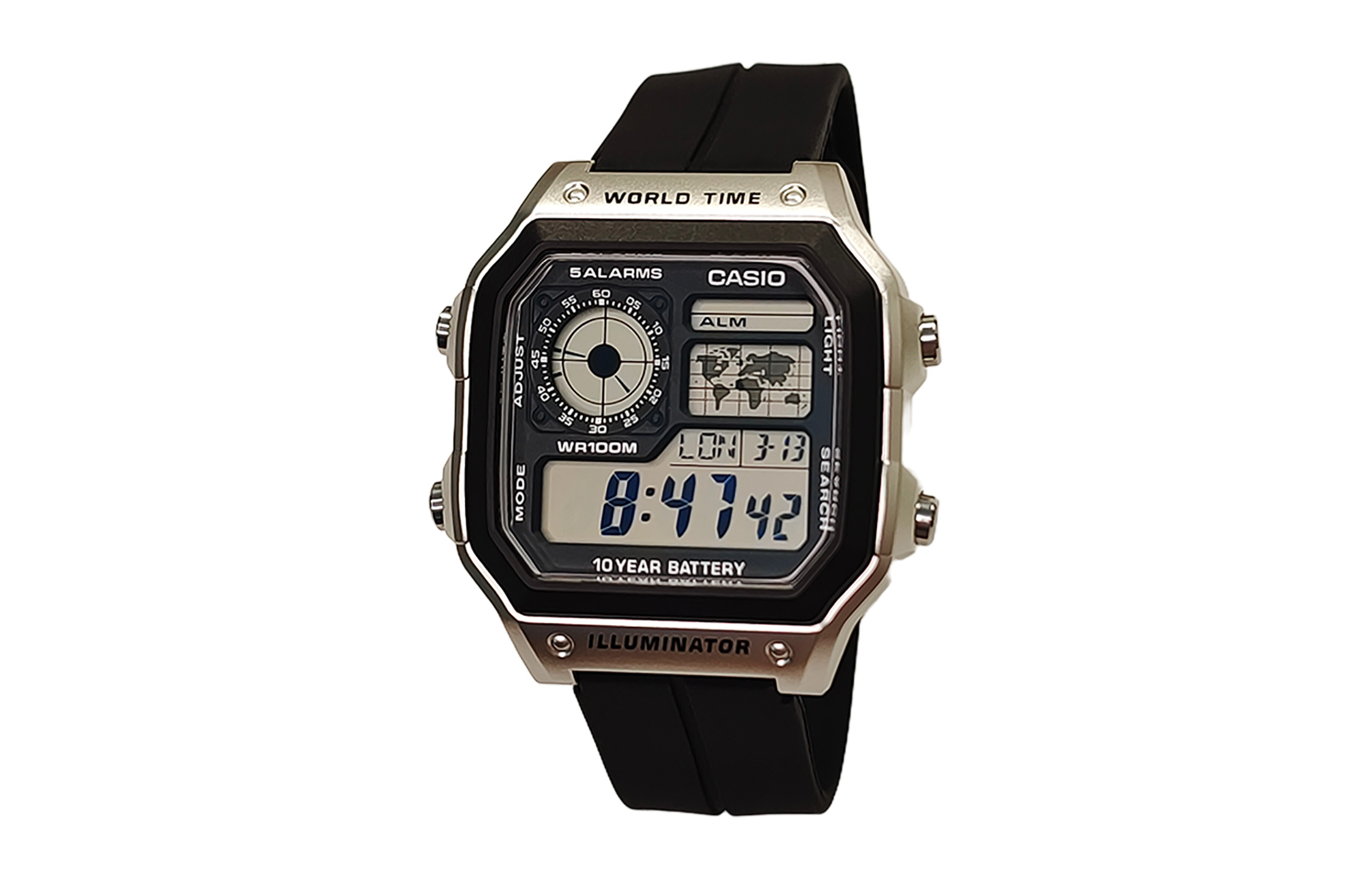 

Унисекс молодежные черные часы CASIO