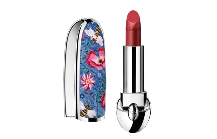 GUERLAIN Бальзам для губ с глиттером Floral Denim Shell Vintage Edition, матовый, 3,5 г, 888 velvet metal