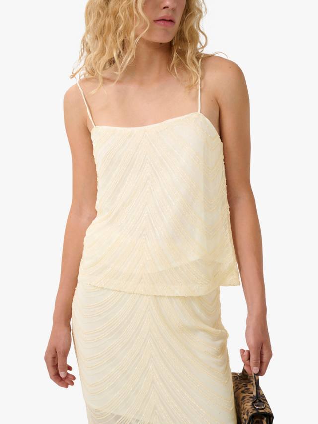 

Топ с блестками glira Gestuz, цвет Butter Yellow