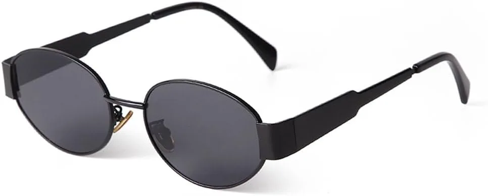 

Ретро металлические шестиугольные солнцезащитные очки для женщин и мужчин, роскошные, модные, в стиле стимпанк, с защитой от УФ-излучения UV400 TYUVIVO, C11 Oval