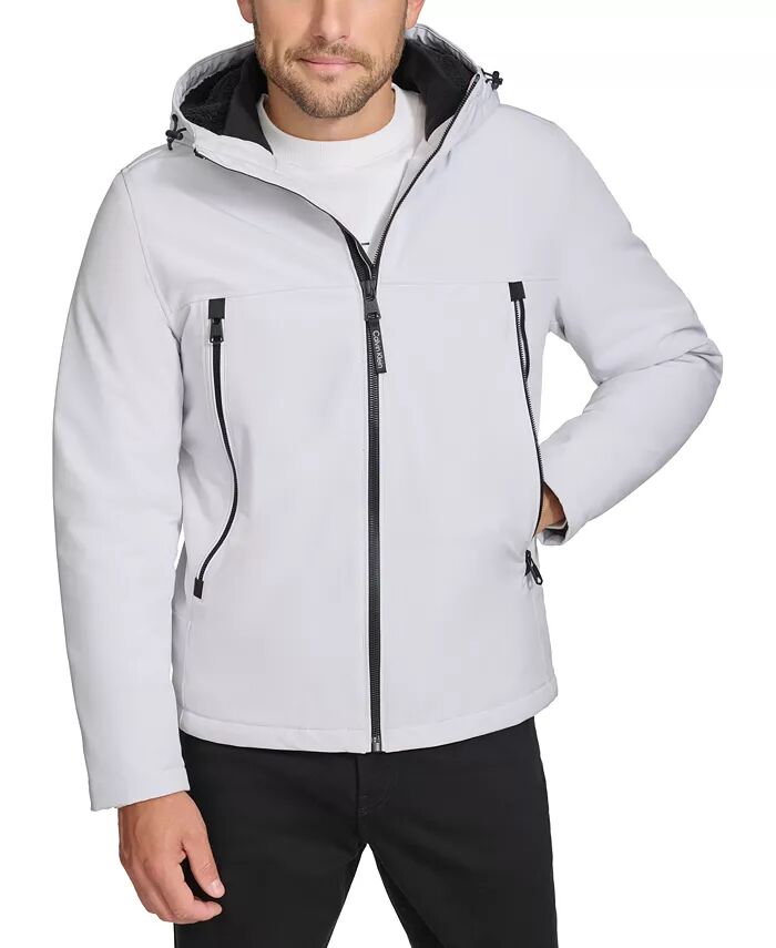 

Мужская куртка Infinite Stretch Soft Shell с подкладкой из шерпы Calvin Klein, белый