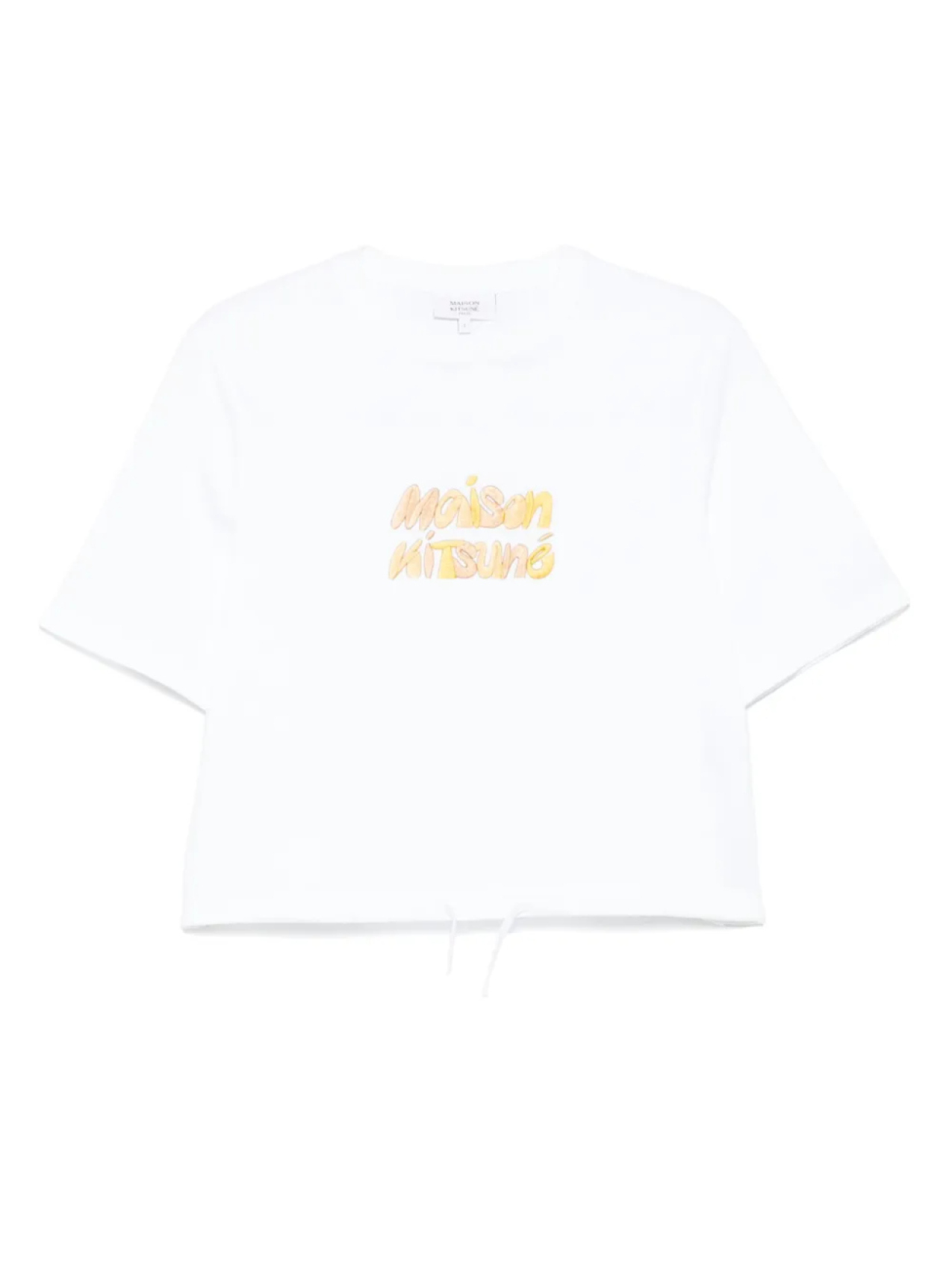

Футболка с вышитым логотипом Maison Kitsuné, белый