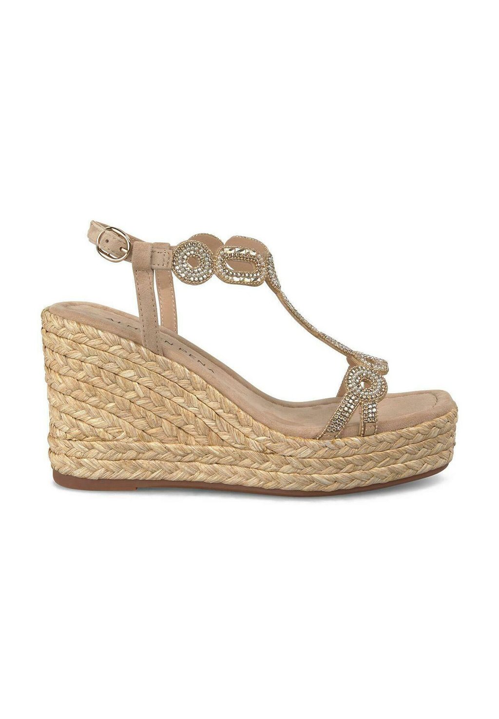 Босоножки на танкетке DE CON Y CIERRE HEBILLA - High heeled sandals Alma en Pena, светло-коричневый — фото 2