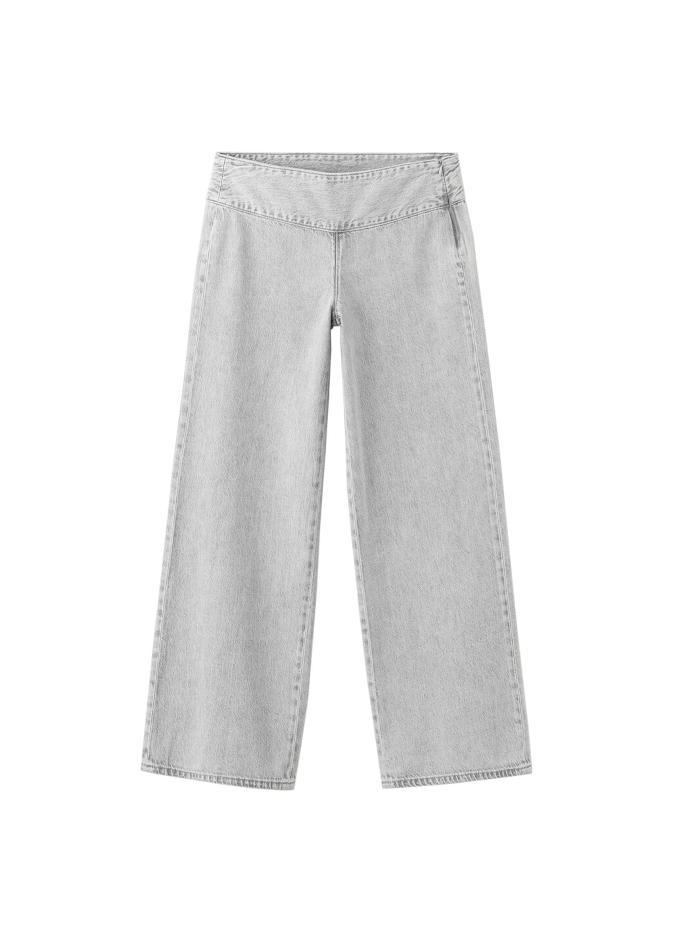 

MANGO TEEN Широкие джинсы 'Soft' в сером дениме